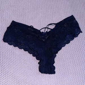 Dark blue lace cheeky Victoria’s Secret pantie